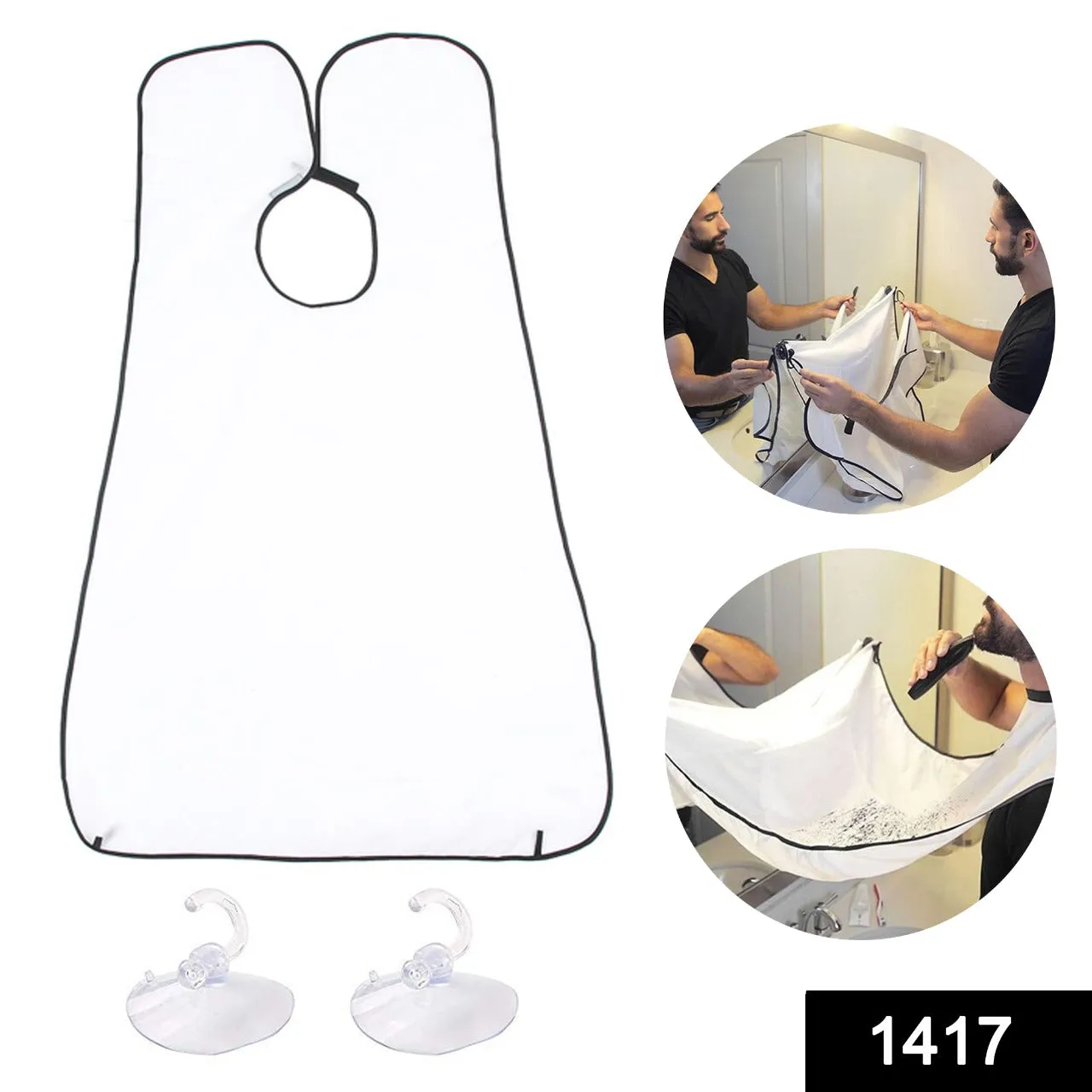 1417 Beard Apron Hair Clippings Catcher Grooming Bib