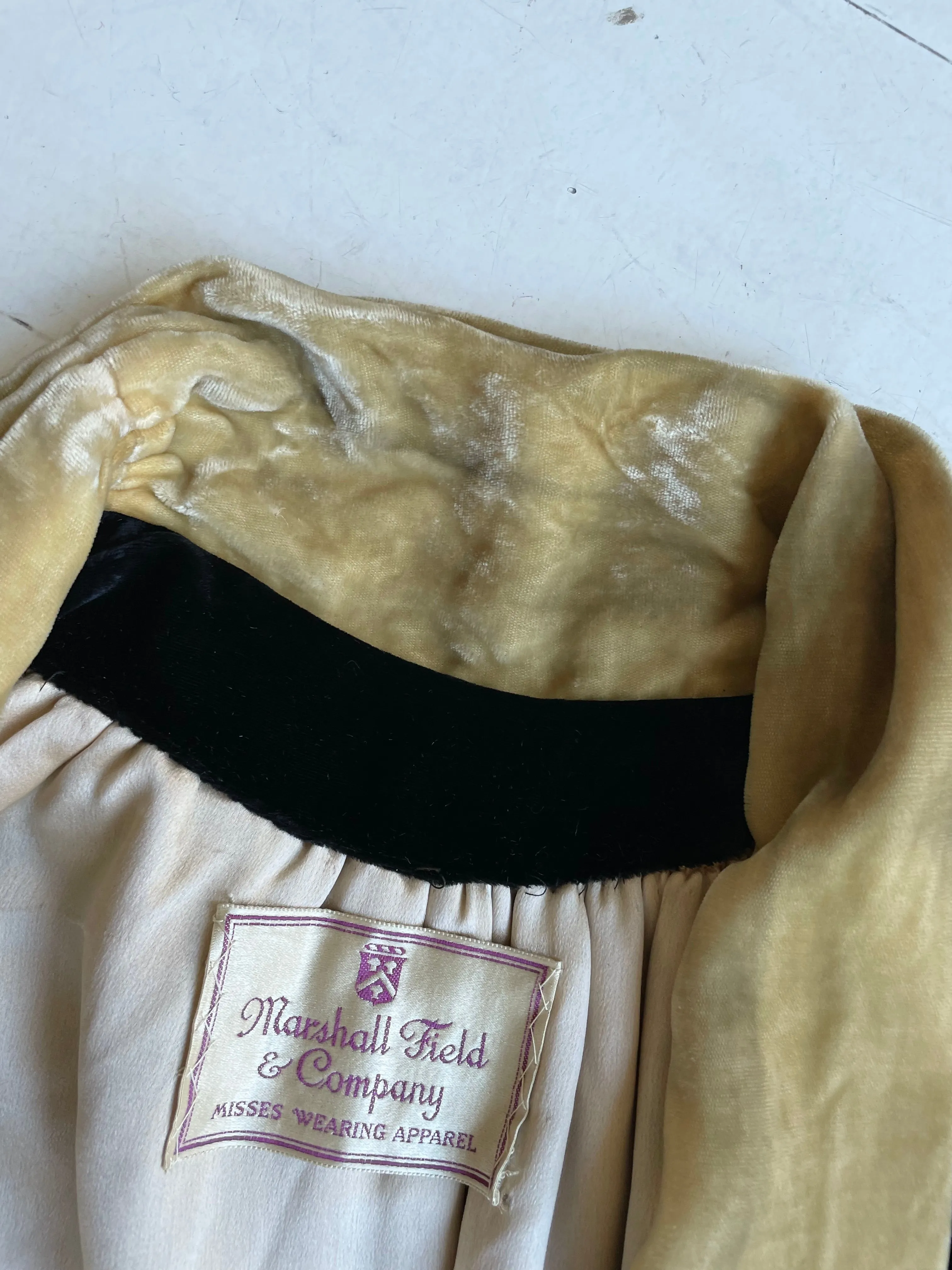 1920s Silk Velvet Opera Cape