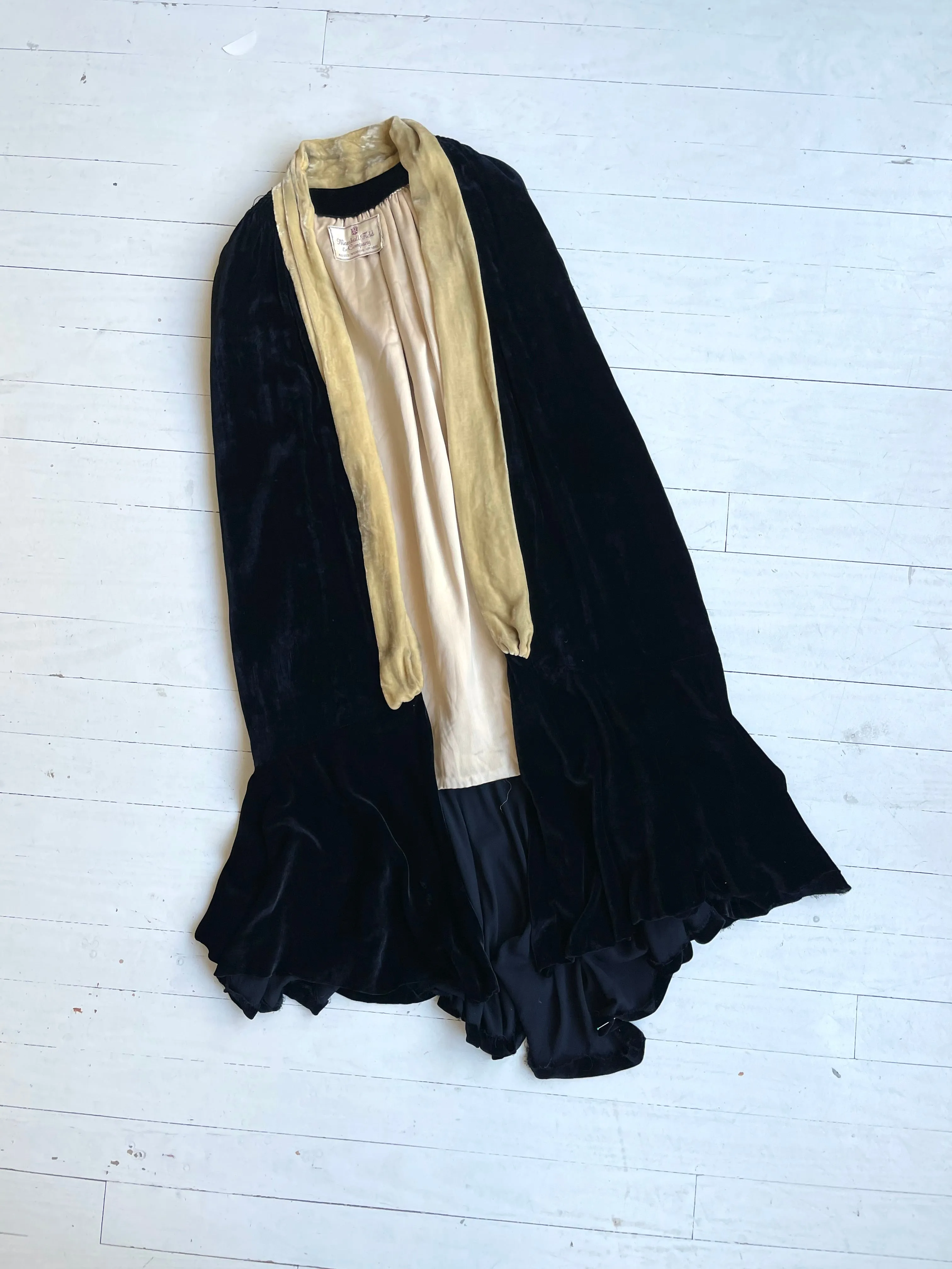 1920s Silk Velvet Opera Cape