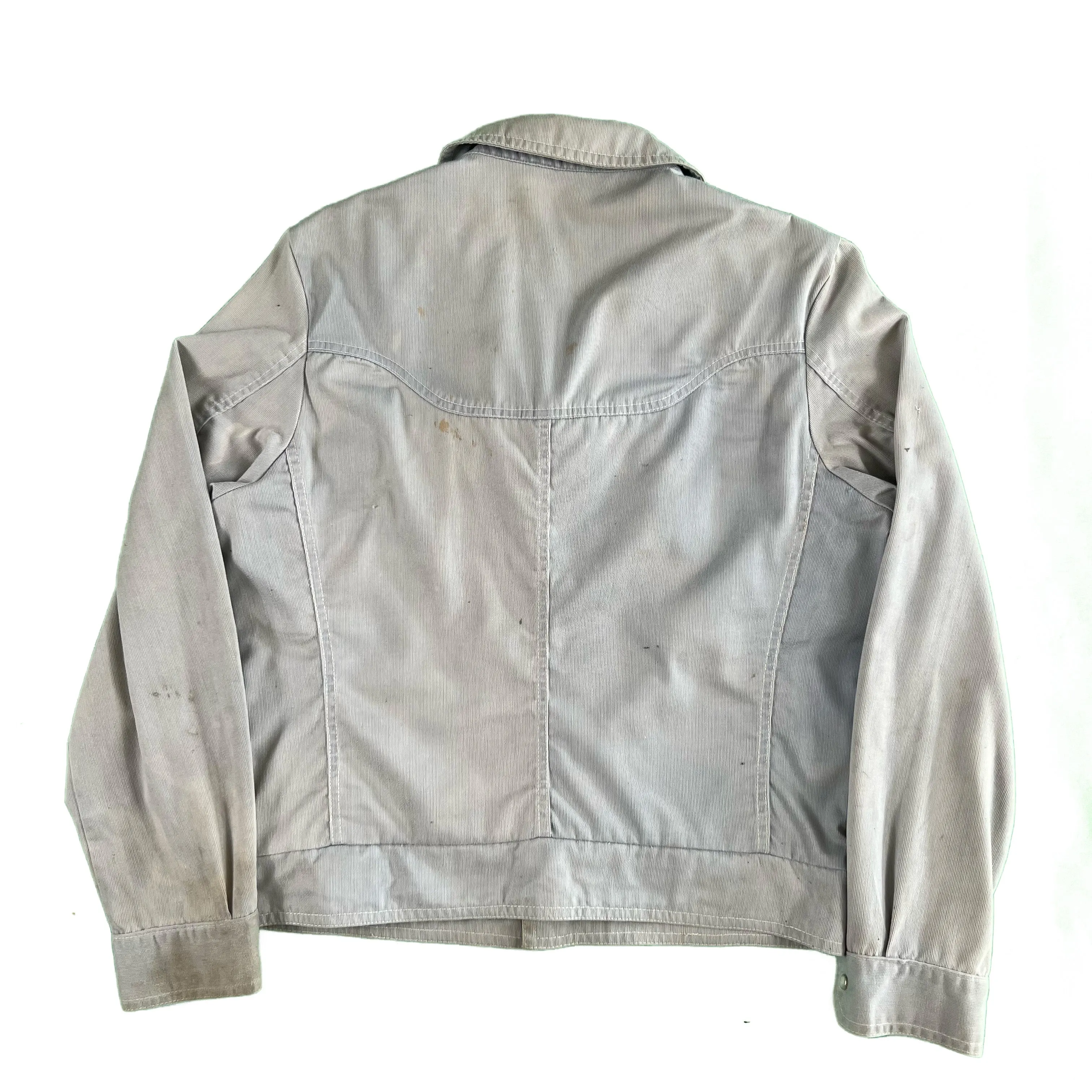 70s Lightweight Corduroy Boxy Pearl Snap Jacket- L