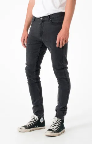 Afends Mens Junky - Faded Black - Skinny Fit Denim