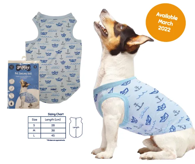 Animate - Pet Cooling Vest - Flamingo - Large - 45cm (Chest: 61cm, Neck: 39cm)