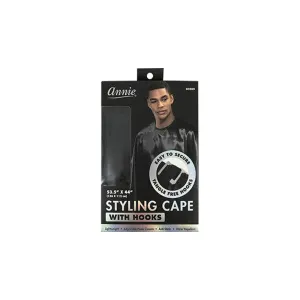 ANNIE Cutting Cape with Stretchable Hook [BLACK] #03969