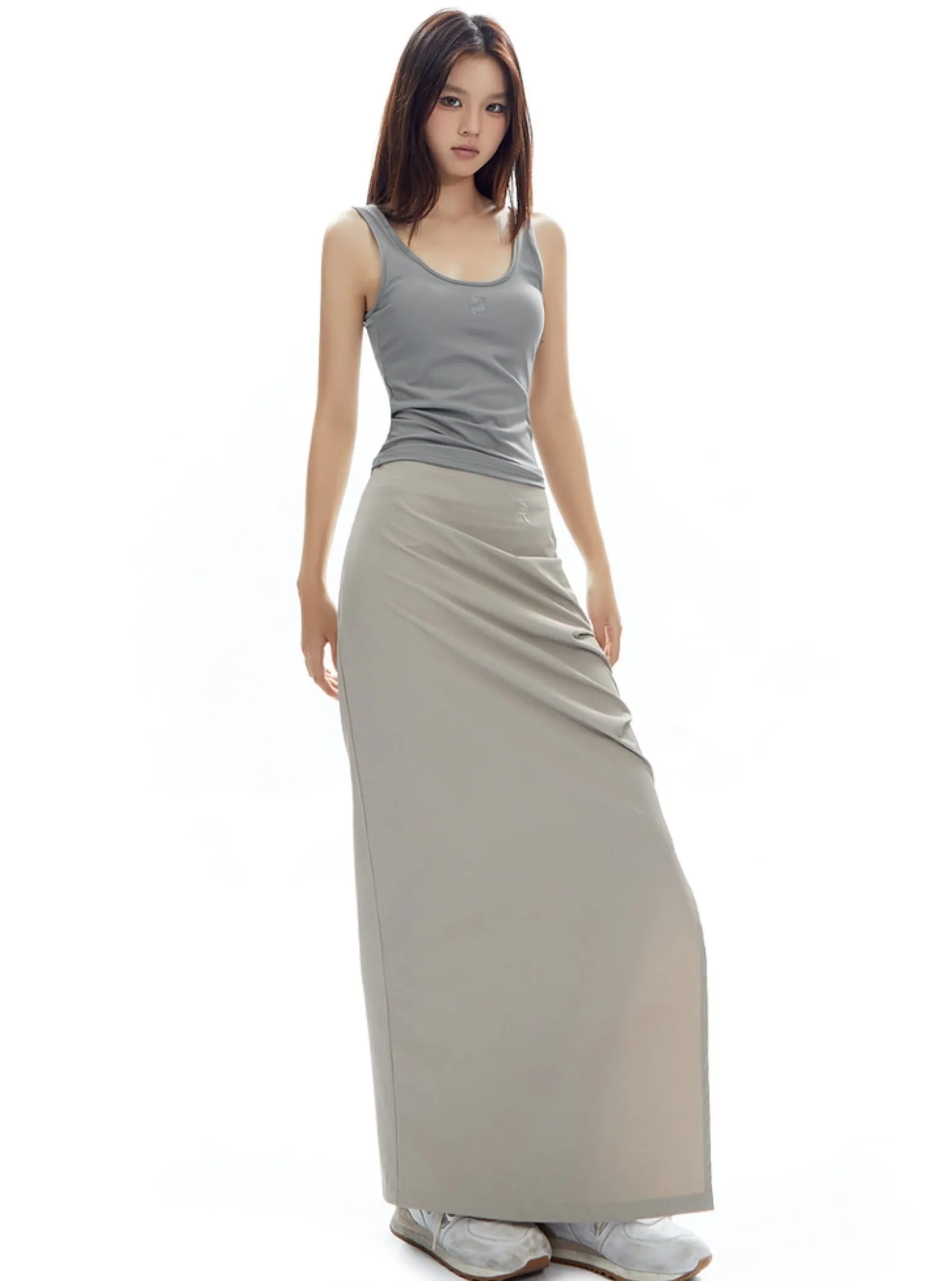 Asymmetrical Layered Maxi Skirt