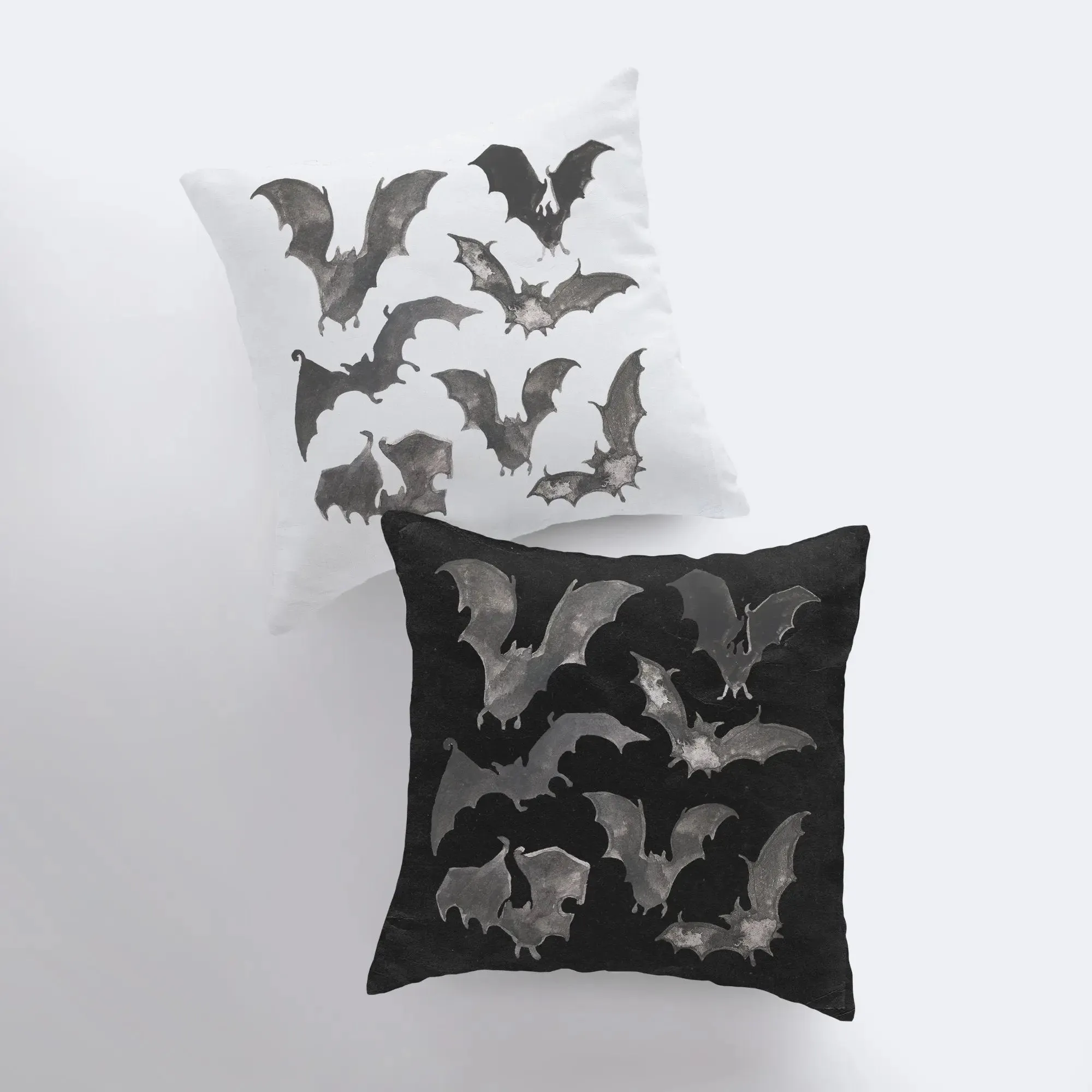 Bats on Black Pillow Cover | Fall Décor | Farmhouse Pillows | Country Décor | Fall Throw Pillows | Cute Throw Pillows | Bat Art