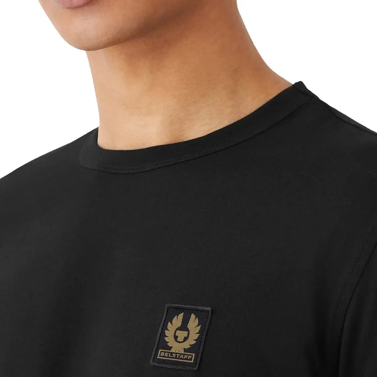 Black Long Sleeved Jersey Cotton T-Shirt