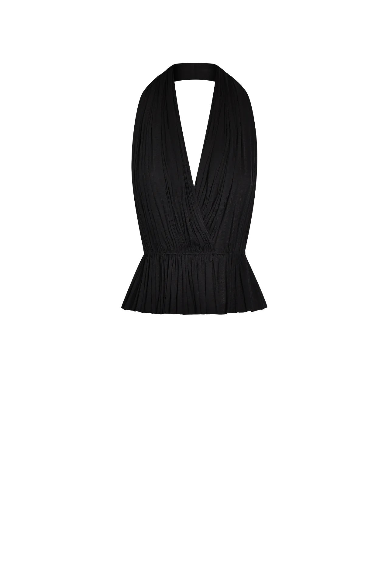 Black Silk Tulle Top