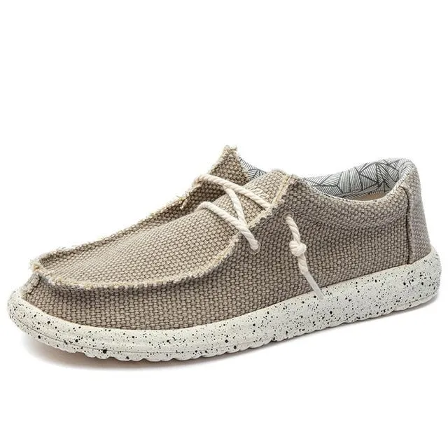 Breathable Canvas Lace-Up Dude Life Shoes