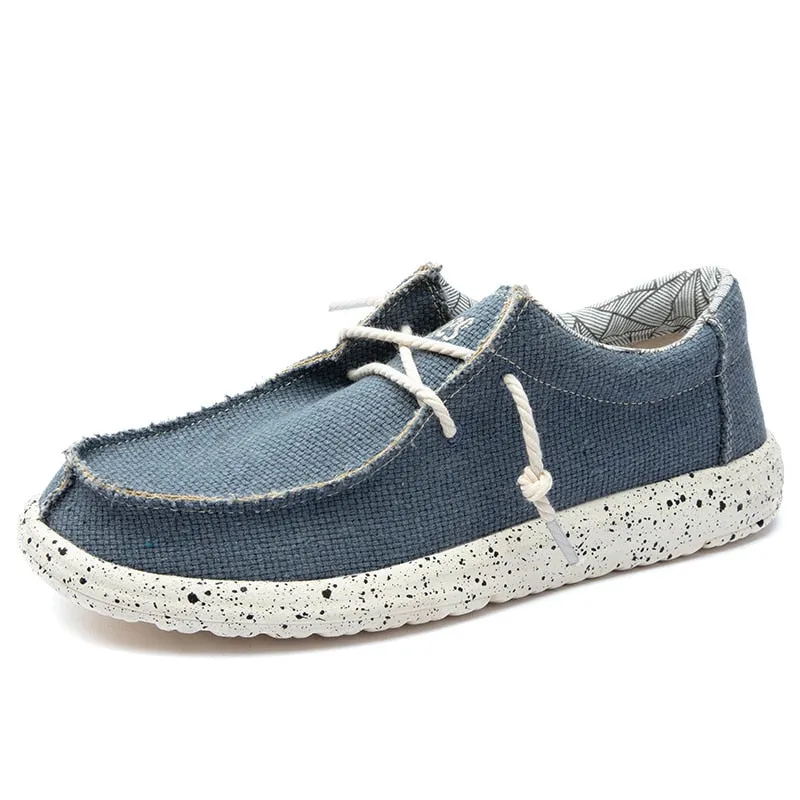 Breathable Canvas Lace-Up Dude Life Shoes