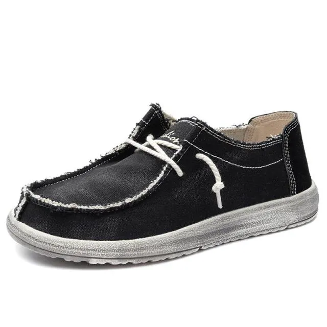 Breathable Canvas Lace-Up Dude Life Shoes