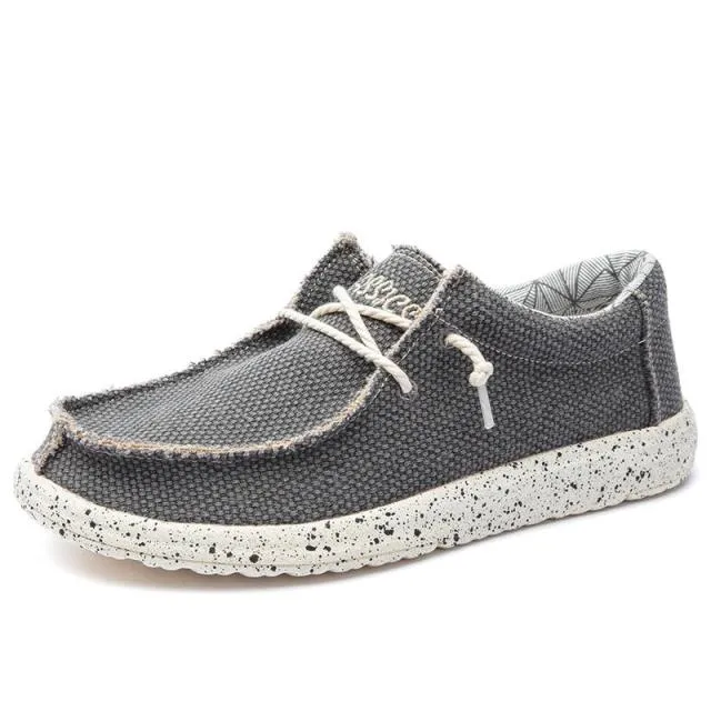 Breathable Canvas Lace-Up Dude Life Shoes