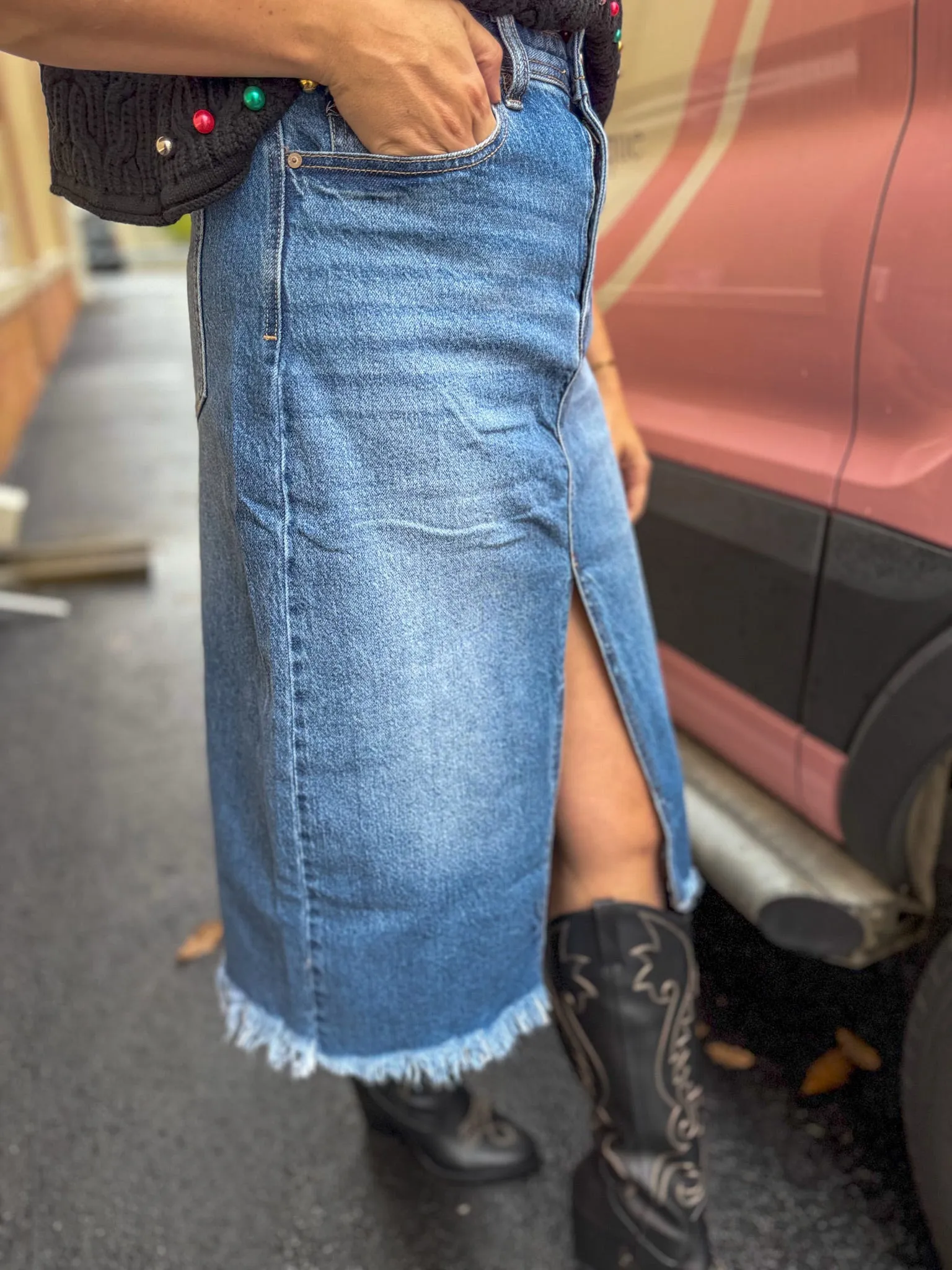 Brooklyn Denim Skirt