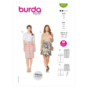 Burda Pattern 6137 Misses' Skirt