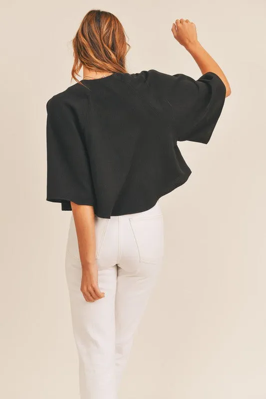 Cape Blouse in Black