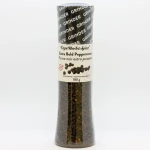 Cape Herb & Spice Extra Bold Peppercorns - Large Grinder (180g)