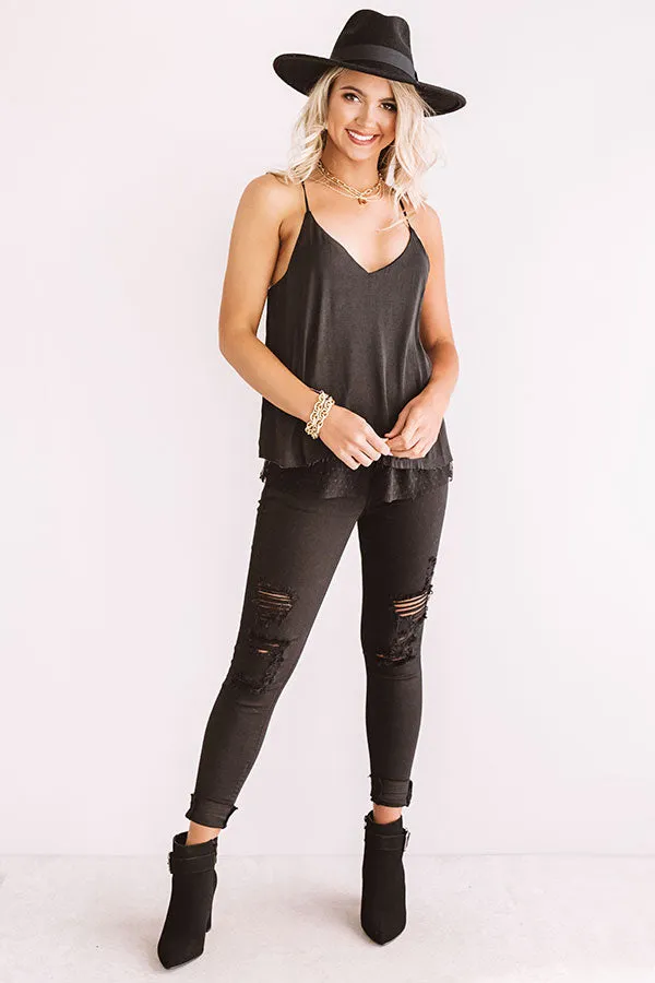 Cider And Chic Shift Tank In Black