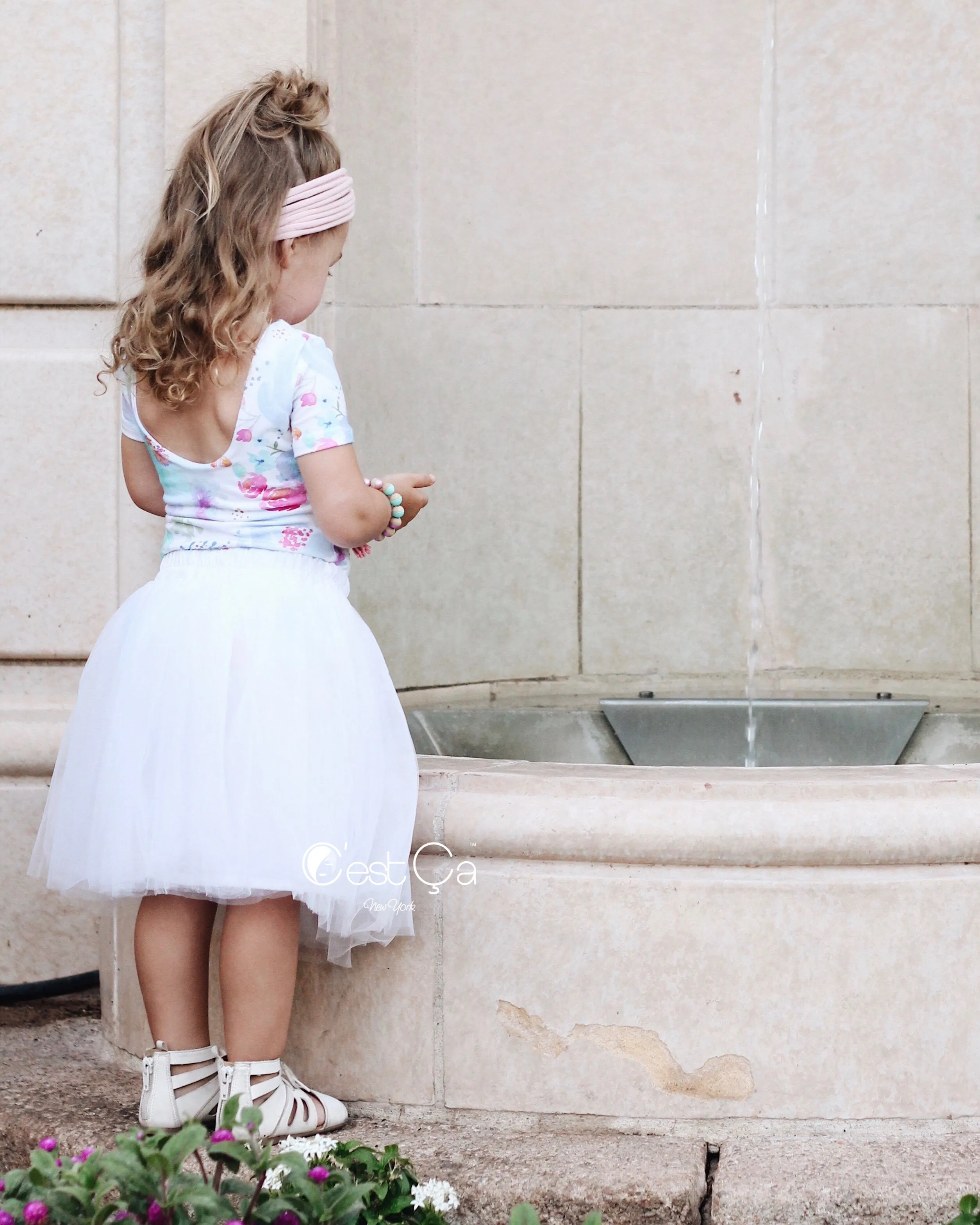 Claire Kids White Soft Tulle Skirt