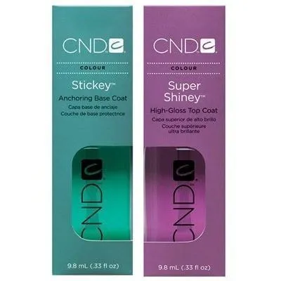 CND Stickey Anchoring Base Coat   Super Shiney High-Gloss Top Coat 0.33 oz