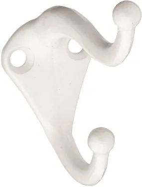 Coat-hat Hook 3in Zinc White