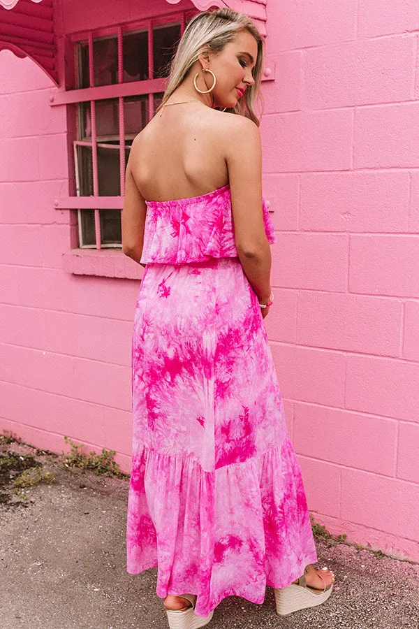 Craving Cabo Tie Dye Maxi In Pink