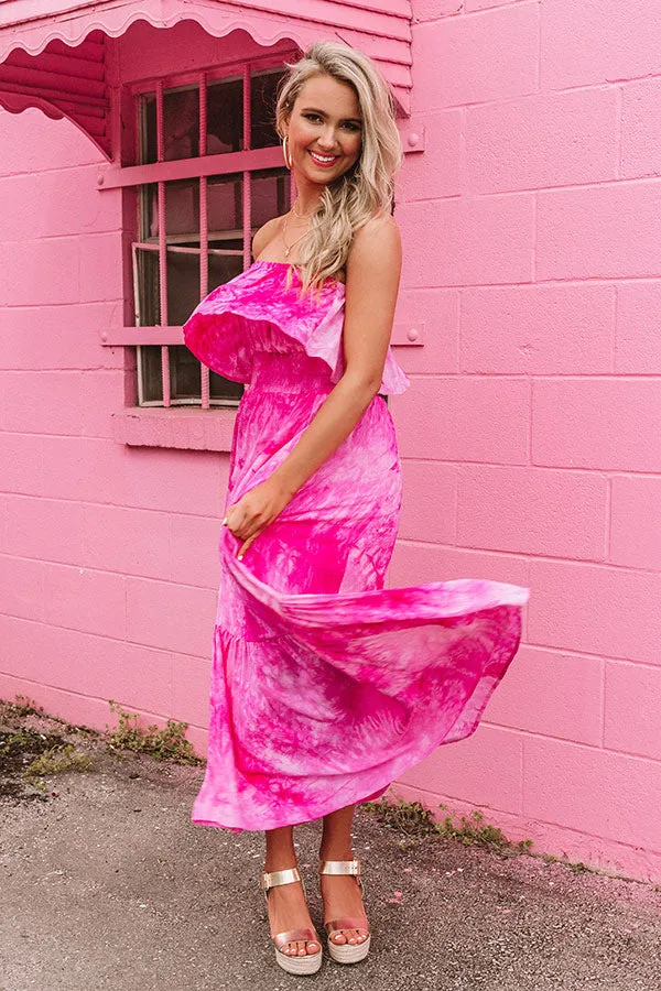 Craving Cabo Tie Dye Maxi In Pink