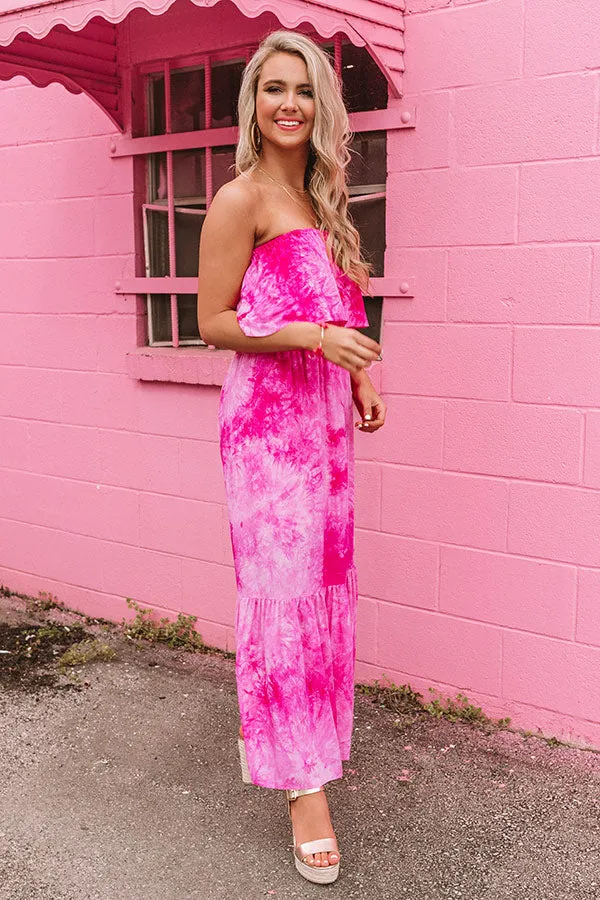 Craving Cabo Tie Dye Maxi In Pink