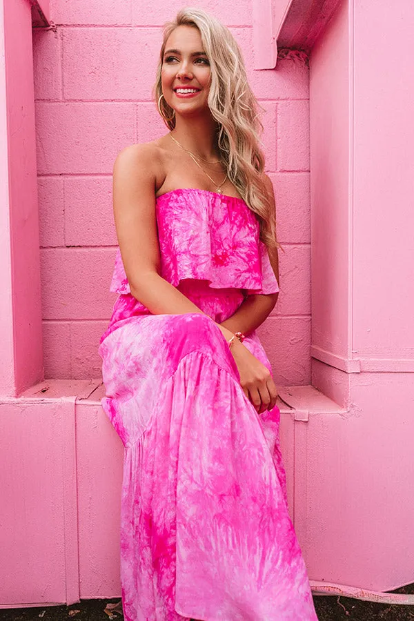 Craving Cabo Tie Dye Maxi In Pink