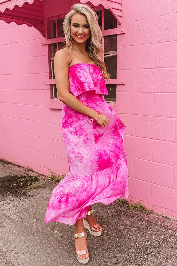 Craving Cabo Tie Dye Maxi In Pink