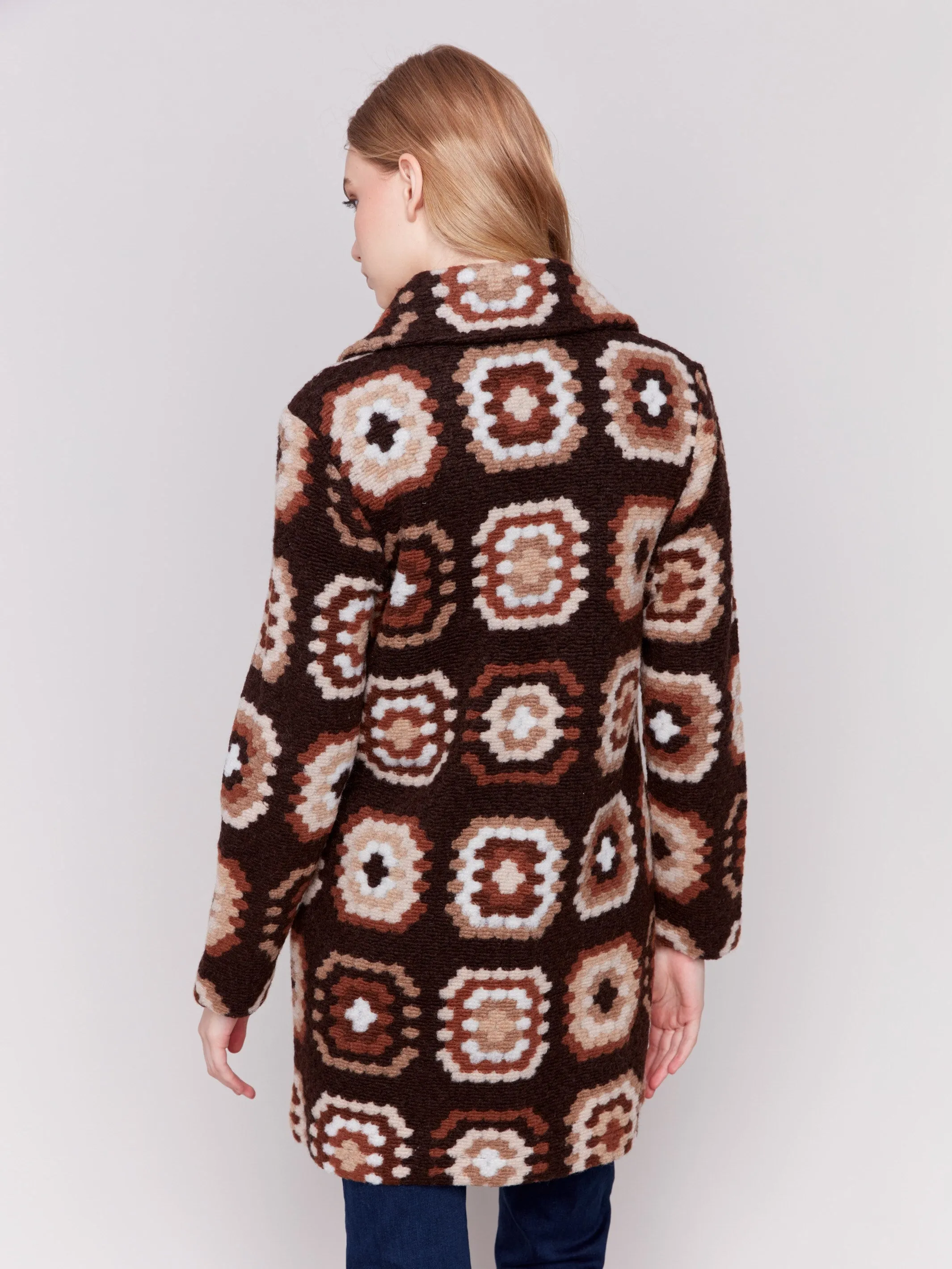 Crochet Coat - Chocolate