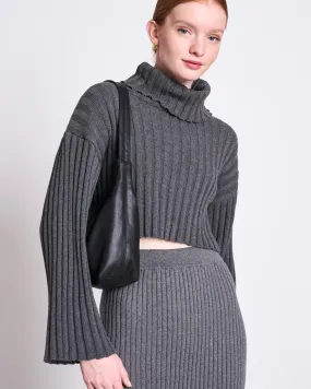 CROPPED TURTLENECK CALIGO DARK GREY GOTS