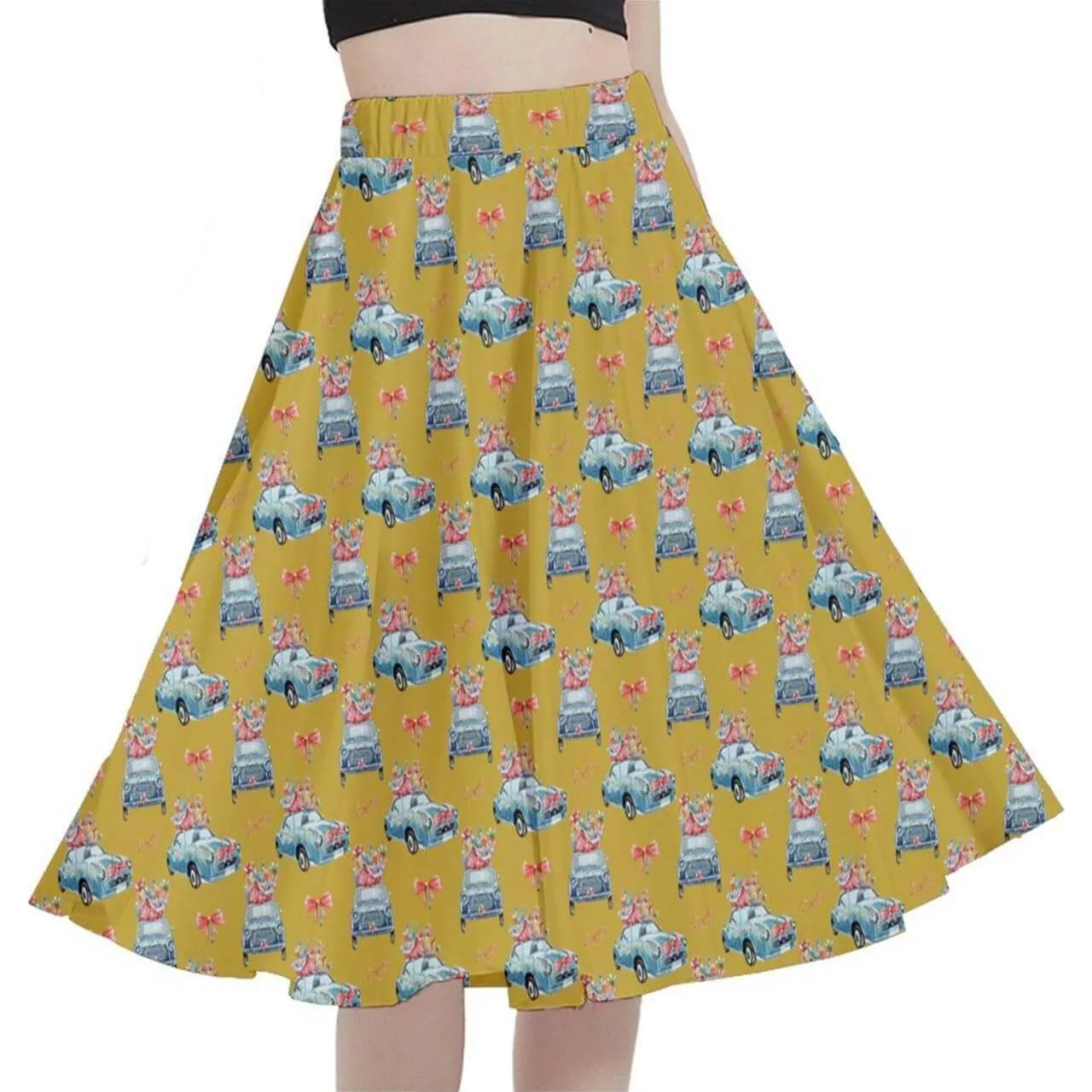 Cruisin' for Christmas Cheer Full Circle Skirt