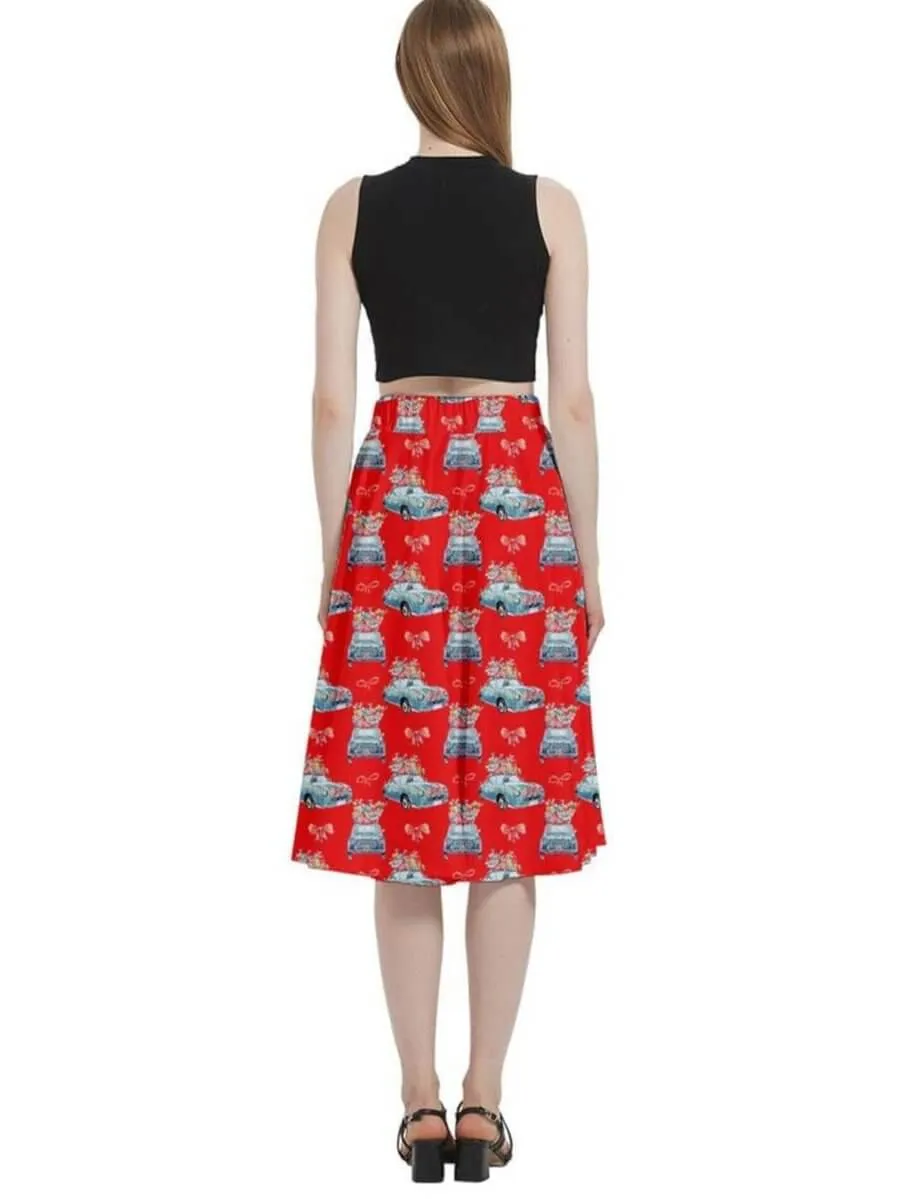 Cruisin' for Christmas Cheer Full Circle Skirt