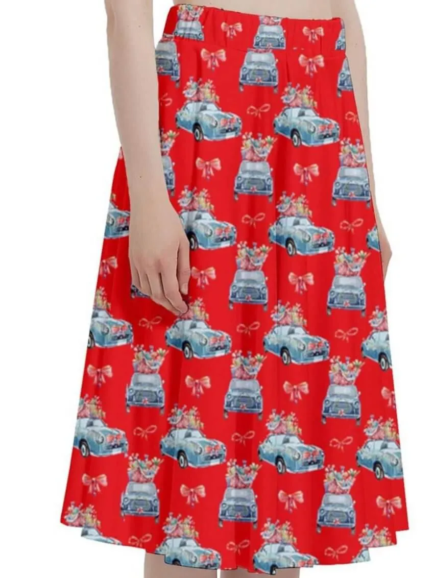 Cruisin' for Christmas Cheer Full Circle Skirt