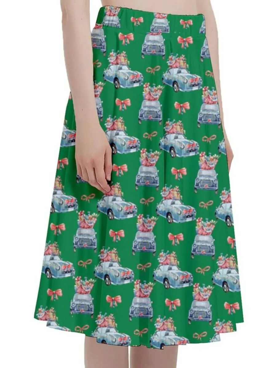 Cruisin' for Christmas Cheer Full Circle Skirt