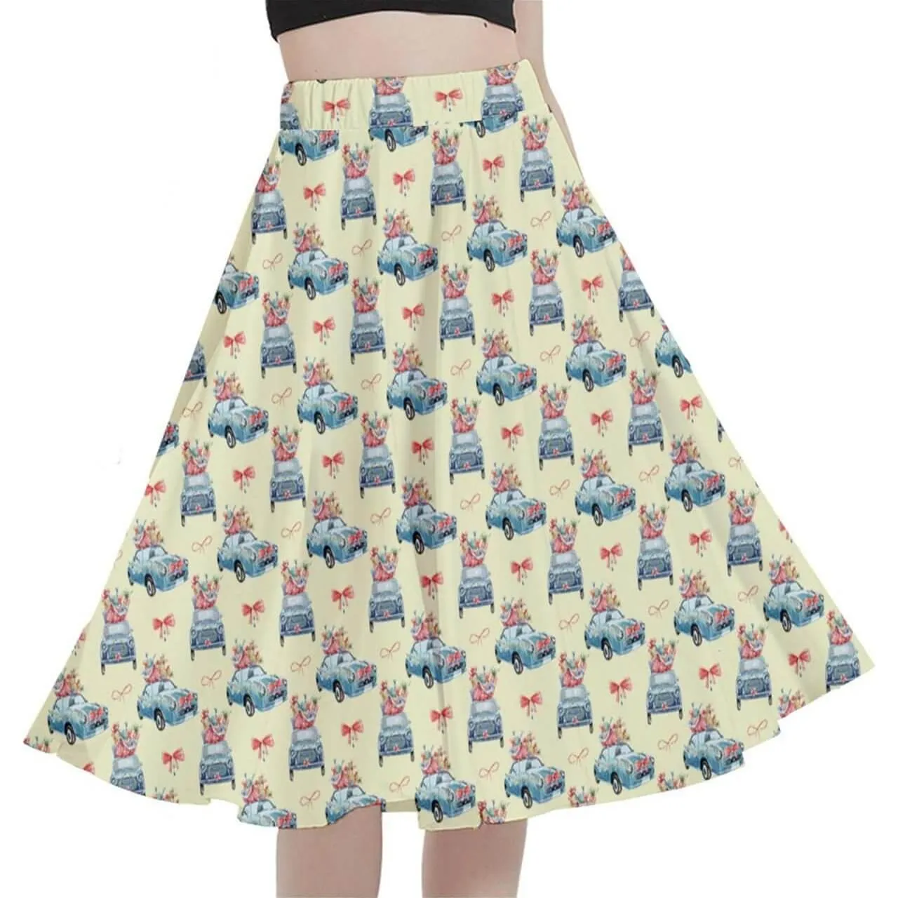 Cruisin' for Christmas Cheer Full Circle Skirt