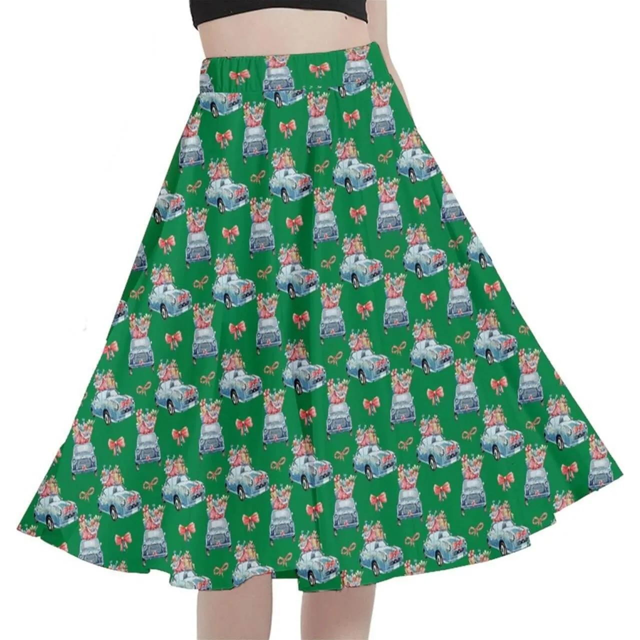 Cruisin' for Christmas Cheer Full Circle Skirt