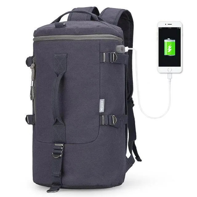 Cylinder package Multifunctional Male Fashion Backpack