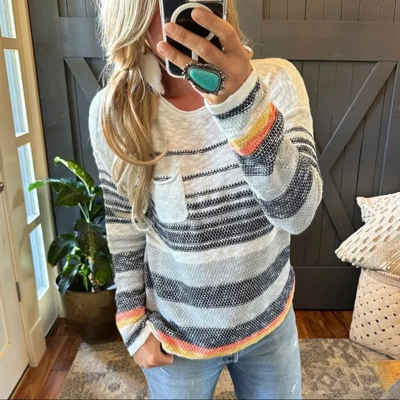 Dixon Stripe Cotton Knit Lightweight Sweater