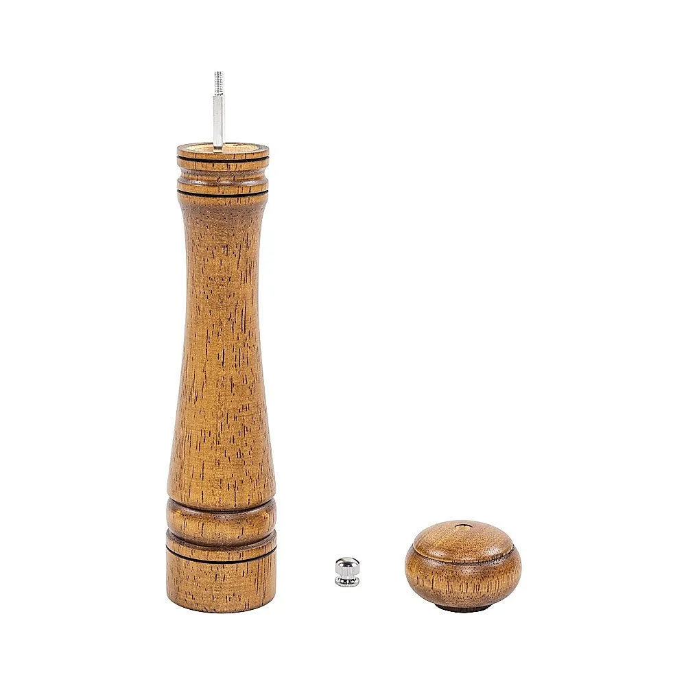 Durable 10" Manual Pepper Grinder, Wood and Ceramic