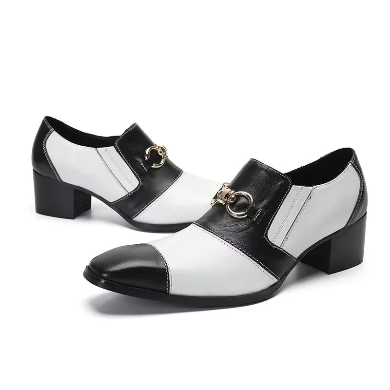 ElegantLux Cow Leather Slip-on Dress Shoes