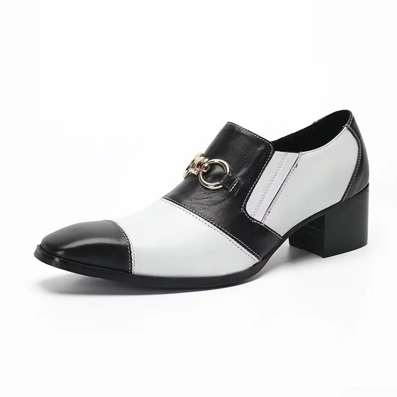 ElegantLux Cow Leather Slip-on Dress Shoes