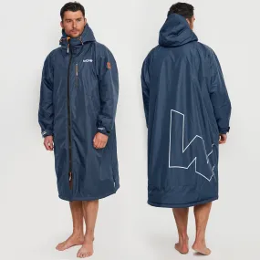 Fleece-Lined Hot Tub Changing Robe | Waterproof & Windproof | Unisex | Navy