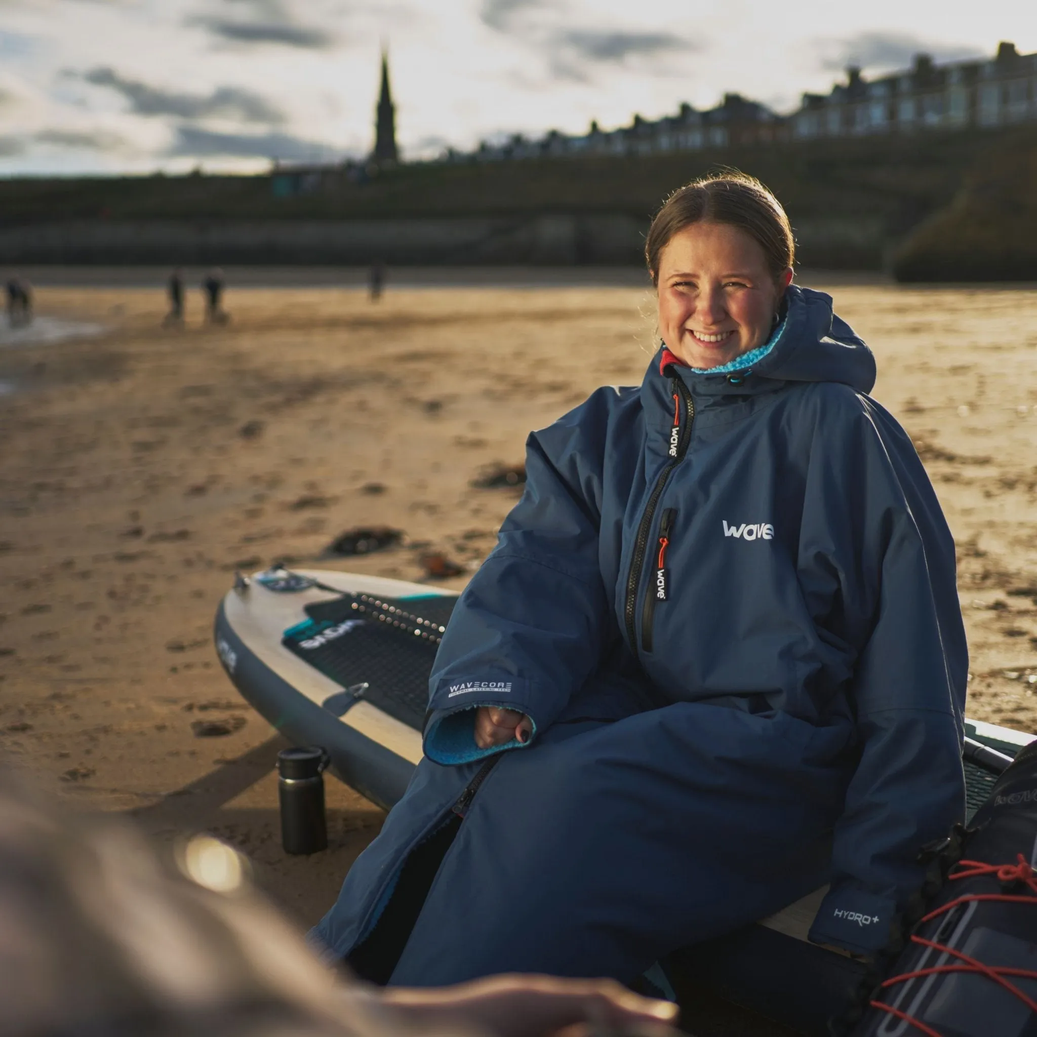 Fleece-Lined Hot Tub Changing Robe | Waterproof & Windproof | Unisex | Navy