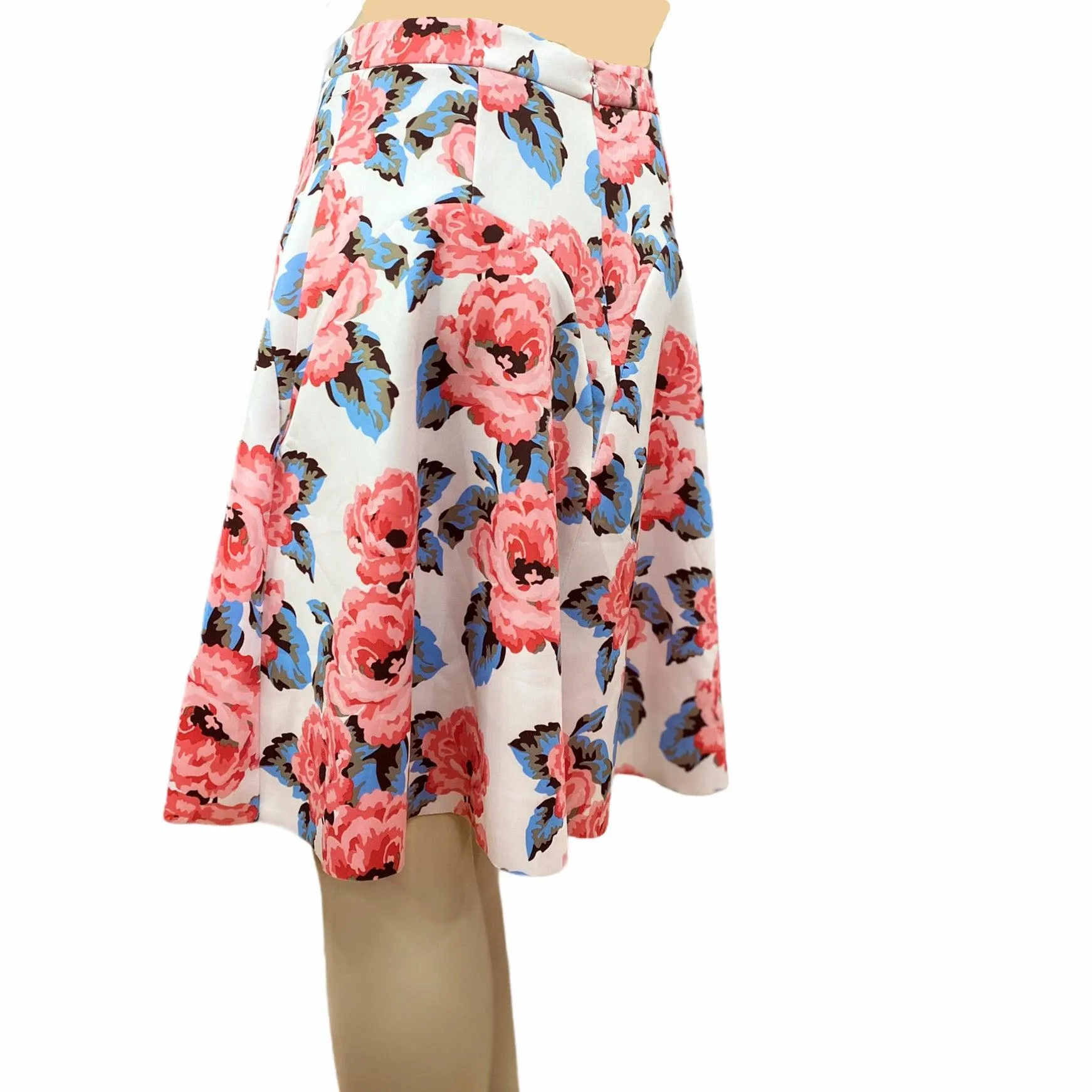 Floral Wavy A-Line Skirt