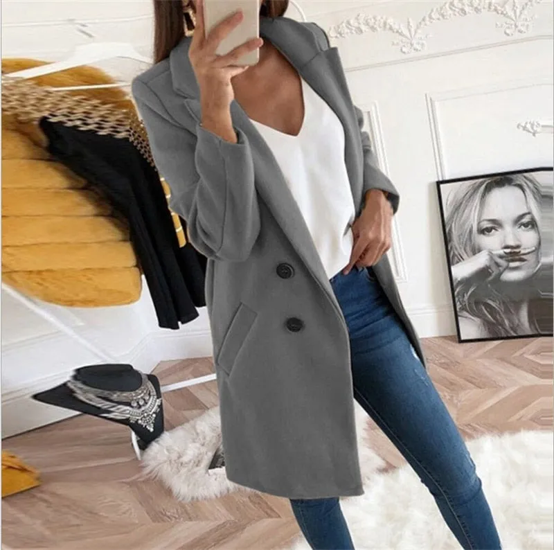 Funki Buys | Jackets | Women's Winter Woolen Long Coat