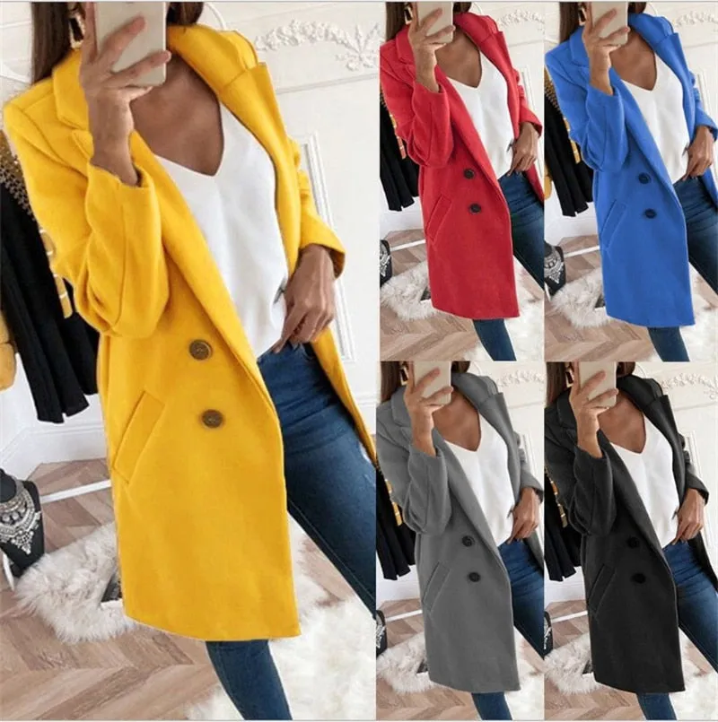 Funki Buys | Jackets | Women's Winter Woolen Long Coat