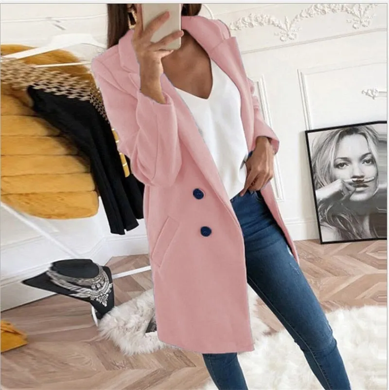 Funki Buys | Jackets | Women's Winter Woolen Long Coat