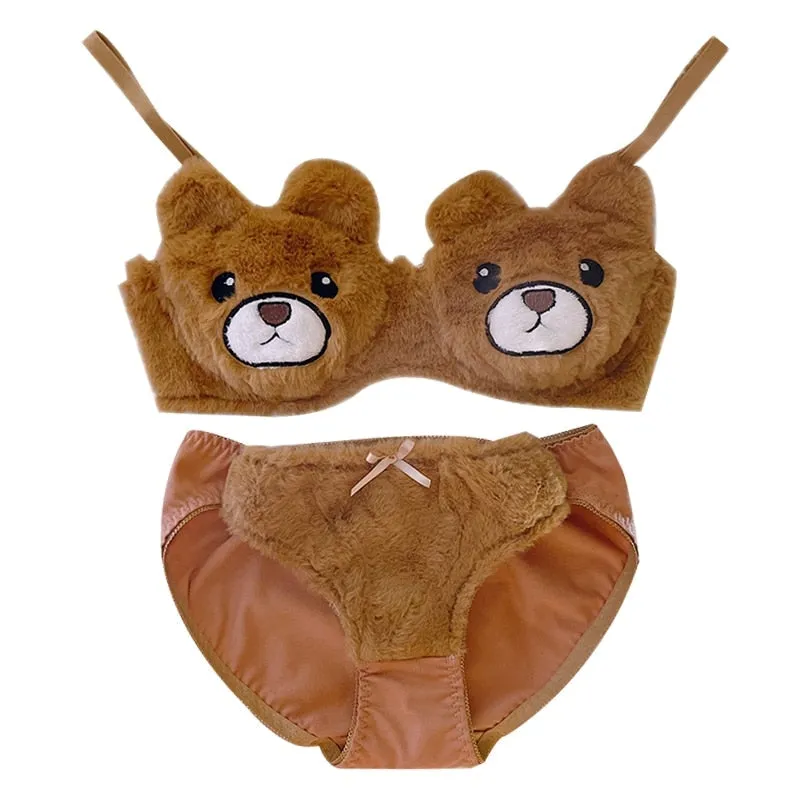 Fuzzy Teddy Lingerie Set