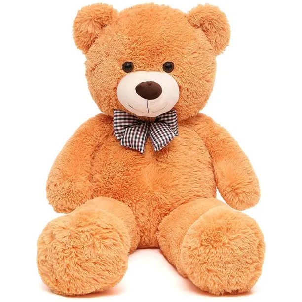 Giant Teddy Bear Plush Toy, Orange, 47 Inches