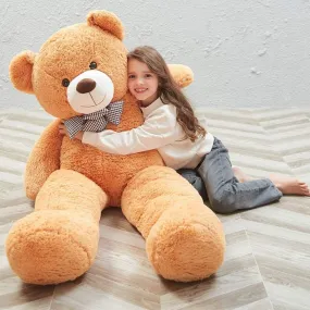 Giant Teddy Bear Plush Toy, Orange, 47 Inches